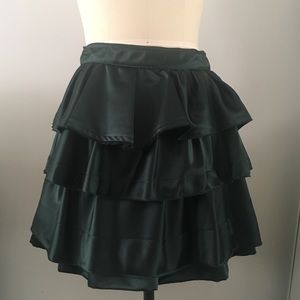 Emerald Green Ruffle Skirt